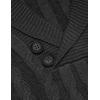 imageCOOFANDY Mens Shawl Collar Pullover Sweater Slim Fit Casual Button Cable Knit SweatersDark Grey