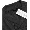 imageCOOFANDY Mens Shawl Collar Pullover Sweater Slim Fit Casual Button Cable Knit SweatersDark Grey
