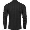 imageCOOFANDY Mens Shawl Collar Pullover Sweater Slim Fit Casual Button Cable Knit SweatersDark Grey