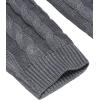 imageCOOFANDY Mens Shawl Collar Pullover Sweater Slim Fit Casual Button Cable Knit SweatersGrey