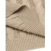 imageCOOFANDY Mens Shawl Collar Pullover Sweater Slim Fit Casual Button Cable Knit SweatersKhaki