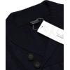 imageCOOFANDY Mens Shawl Collar Pullover Sweater Slim Fit Casual Button Cable Knit SweatersNavy Blue