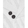 imageCOOFANDY Mens Shawl Collar Pullover Sweater Slim Fit Casual Button Cable Knit SweatersWhite