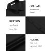 imageCOOFANDY Mens Short Sleeve Button Down Shirts Casual Linen Summer Beach Shirt Wrinkle FreeBlack