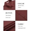 imageCOOFANDY Mens Short Sleeve Button Down Shirts Casual Linen Summer Beach Shirt Wrinkle FreeDark Red