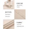 imageCOOFANDY Mens Short Sleeve Button Down Shirts Casual Linen Summer Beach Shirt Wrinkle FreeKhaki