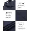 imageCOOFANDY Mens Short Sleeve Button Down Shirts Casual Linen Summer Beach Shirt Wrinkle FreeNavy Blue