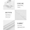 imageCOOFANDY Mens Short Sleeve Button Down Shirts Casual Linen Summer Beach Shirt Wrinkle FreeWhite