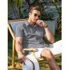 imageCOOFANDY Mens Short Sleeve Button Down Shirts Casual Summer Beach Shirt Wedding Dress Shirts with PocketLight Grey