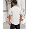 imageCOOFANDY Mens Short Sleeve Button Down Shirts Casual Summer Beach Shirt Wedding Dress Shirts with PocketWhite