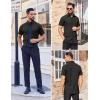 imageCOOFANDY Mens Short Sleeve Dress Shirts Stain Shield Button Down Shirt for Summer Business Wedding PartyBlack
