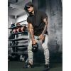 imageCOOFANDY Mens Short Sleeve Hoodie Workout Gym Sweatshirt Muscle Fit Fashion Athletic Hoodies Pullover Cotton Hooded TShirtsBlack