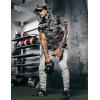 imageCOOFANDY Mens Short Sleeve Hoodie Workout Gym Sweatshirt Muscle Fit Fashion Athletic Hoodies Pullover Cotton Hooded TShirtsBlack Camo