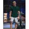 imageCOOFANDY Mens Short Sleeve Hoodie Workout Gym Sweatshirt Muscle Fit Fashion Athletic Hoodies Pullover Cotton Hooded TShirtsGreen
