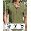 imageCOOFANDY Mens Short Sleeve Shirts Casual Button Down Shirts Cuban Textured Summer Beach ShirtsArmy Green