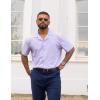 imageCOOFANDY Mens Short Sleeve Shirts Casual Button Down Shirts Cuban Textured Summer Beach ShirtsPurple