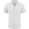 imageCOOFANDY Mens Short Sleeve Shirts Casual Button Down Shirts Cuban Textured Summer Beach ShirtsWhite
