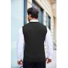 imageCOOFANDY Mens Sleeveless Sweater Vest VNeck Casual Cable Knit Button Down Cardigan VestBlack
