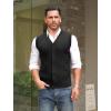 imageCOOFANDY Mens Sleeveless Sweater Vest VNeck Casual Cable Knit Button Down Cardigan VestBlack