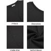 imageCOOFANDY Mens Sleeveless Sweater Vest VNeck Casual Cable Knit Button Down Cardigan VestBlack