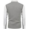 imageCOOFANDY Mens Sleeveless Sweater Vest VNeck Casual Cable Knit Button Down Cardigan VestMedium Grey