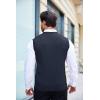 imageCOOFANDY Mens Sleeveless Sweater Vest VNeck Casual Cable Knit Button Down Cardigan VestNavy Blue