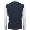 imageCOOFANDY Mens Sleeveless Sweater Vest VNeck Casual Cable Knit Button Down Cardigan VestNavy Blue