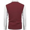 imageCOOFANDY Mens Sleeveless Sweater Vest VNeck Casual Cable Knit Button Down Cardigan VestWine Red