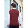 imageCOOFANDY Mens Sleeveless Sweater Vest VNeck Casual Cable Knit Button Down Cardigan VestWine Red
