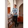 imageCOOFANDY Mens Sleeveless V Neck Pullover Sweater Slim Fit Casual Argyle Sweater VestLight Blue