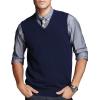 imageCOOFANDY Mens Sleeveless V Neck Pullover Sweater Slim Fit Casual Argyle Sweater VestPure Blue
