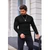 imageCOOFANDY Mens Slim Fit Mock Turtleneck Pullover Sweater Casual Basic Knitted Thermal Sweaters01black