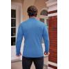 imageCOOFANDY Mens Slim Fit Mock Turtleneck Pullover Sweater Casual Basic Knitted Thermal SweatersBlue