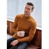 imageCOOFANDY Mens Slim Fit Mock Turtleneck Pullover Sweater Casual Basic Knitted Thermal SweatersBrown