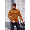 imageCOOFANDY Mens Slim Fit Mock Turtleneck Pullover Sweater Casual Basic Knitted Thermal SweatersBrown