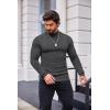 imageCOOFANDY Mens Slim Fit Mock Turtleneck Pullover Sweater Casual Basic Knitted Thermal SweatersDark Gray
