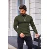 imageCOOFANDY Mens Slim Fit Mock Turtleneck Pullover Sweater Casual Basic Knitted Thermal SweatersDeep Army Green
