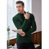 imageCOOFANDY Mens Slim Fit Mock Turtleneck Pullover Sweater Casual Basic Knitted Thermal SweatersForest Green