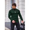 imageCOOFANDY Mens Slim Fit Mock Turtleneck Pullover Sweater Casual Basic Knitted Thermal SweatersForest Green