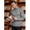imageCOOFANDY Mens Slim Fit Mock Turtleneck Pullover Sweater Casual Basic Knitted Thermal SweatersGrey