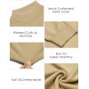 imageCOOFANDY Mens Slim Fit Mock Turtleneck Pullover Sweater Casual Basic Knitted Thermal SweatersKhaki