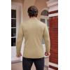 imageCOOFANDY Mens Slim Fit Mock Turtleneck Pullover Sweater Casual Basic Knitted Thermal SweatersKhaki