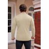imageCOOFANDY Mens Slim Fit Mock Turtleneck Pullover Sweater Casual Basic Knitted Thermal SweatersLight Apricot