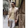 imageCOOFANDY Mens Slim Fit Mock Turtleneck Pullover Sweater Casual Basic Knitted Thermal SweatersLight Apricot