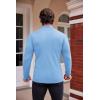 imageCOOFANDY Mens Slim Fit Mock Turtleneck Pullover Sweater Casual Basic Knitted Thermal SweatersLight Blue