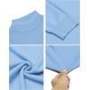 imageCOOFANDY Mens Slim Fit Mock Turtleneck Pullover Sweater Casual Basic Knitted Thermal SweatersLight Blue