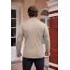 imageCOOFANDY Mens Slim Fit Mock Turtleneck Pullover Sweater Casual Basic Knitted Thermal SweatersLight Khaki