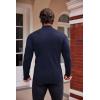 imageCOOFANDY Mens Slim Fit Mock Turtleneck Pullover Sweater Casual Basic Knitted Thermal SweatersNavy Blue