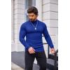 imageCOOFANDY Mens Slim Fit Mock Turtleneck Pullover Sweater Casual Basic Knitted Thermal SweatersRoyal Blue