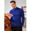 imageCOOFANDY Mens Slim Fit Mock Turtleneck Pullover Sweater Casual Basic Knitted Thermal SweatersRoyal Blue